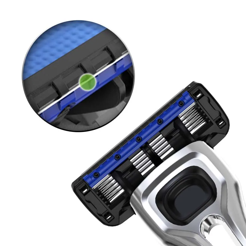 Mens Shaver Waterproof Razor Stainless Steel System No 5 Metal Body Head 5 Five Blade Men Metal Handle Mens Bikinis