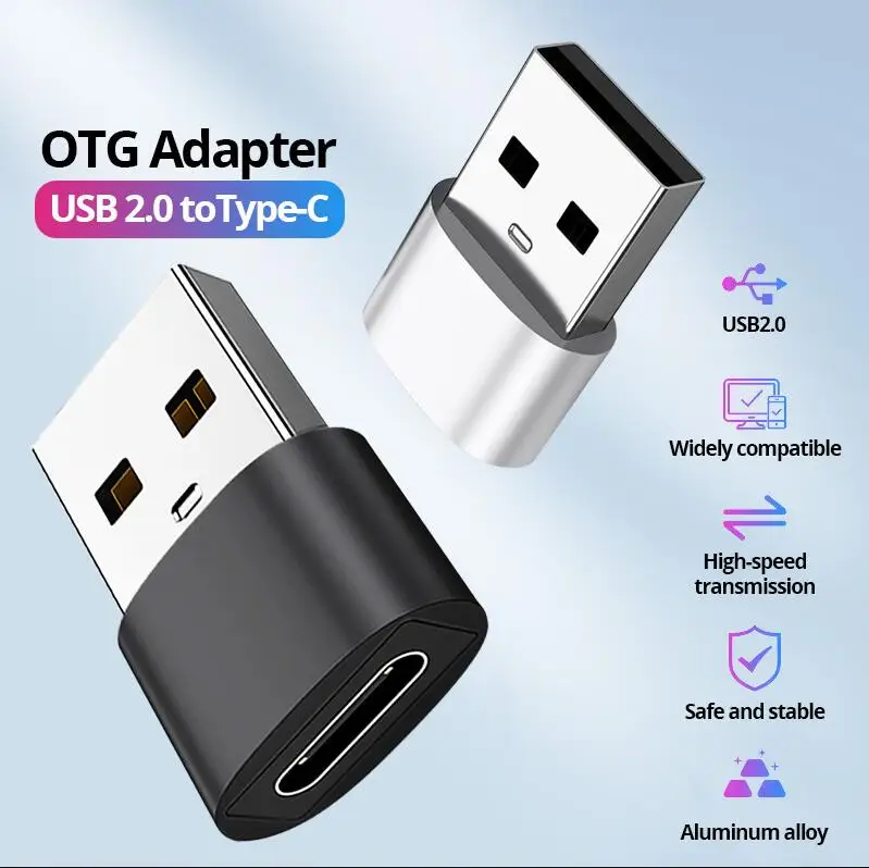 Type C Adapter Type-C to USB 2.0 OTG Adapter for Samsung Galaxy S8 S9 Huawei p20 USB C Converter