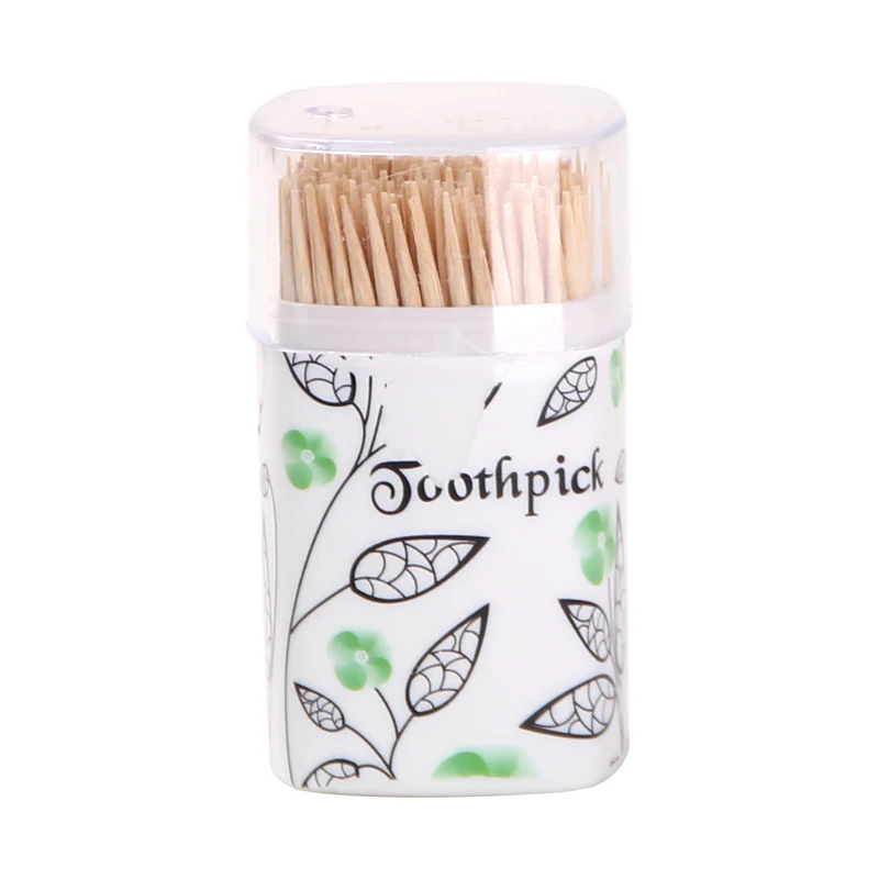 
Low MOQ Manufacturer Single Double Side Wooden Sticks Toothpick containers Bottle Packing Tooth picks 