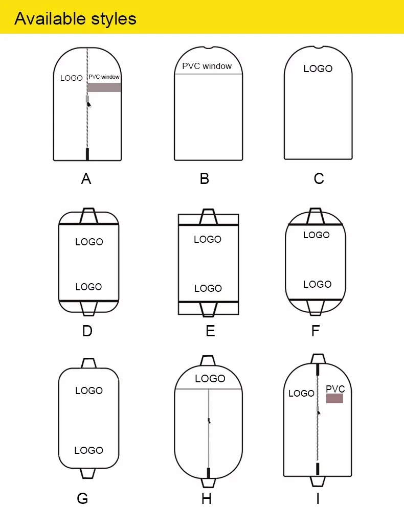 Free sample Garment Cover Bag bridal garment bags suit garment packing bag