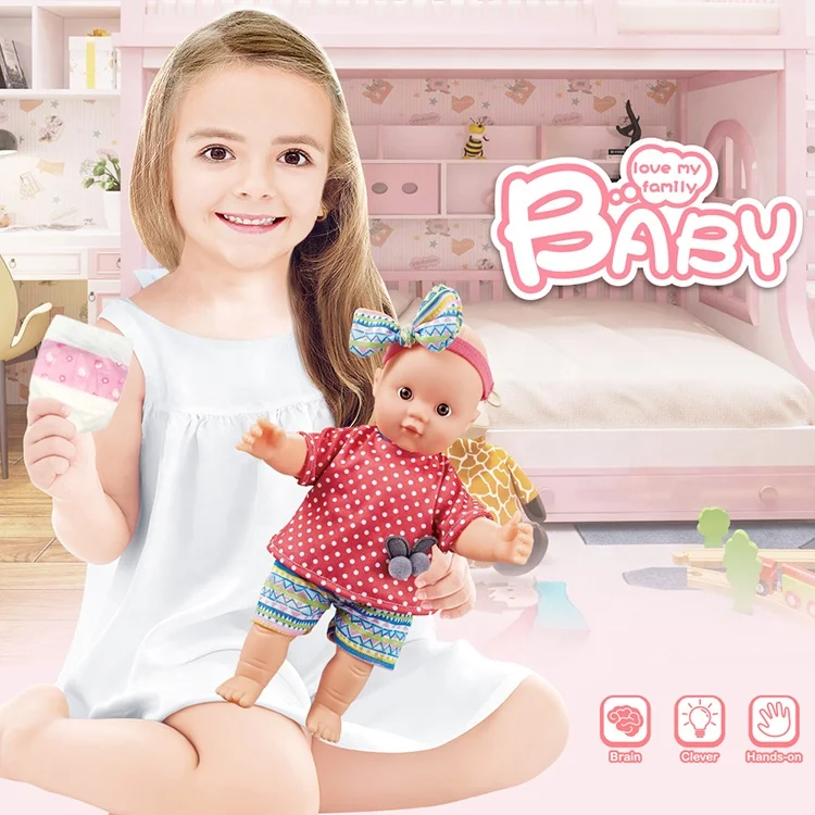 High quality household toys 12 inch cotton enamelled doll out bath accessories