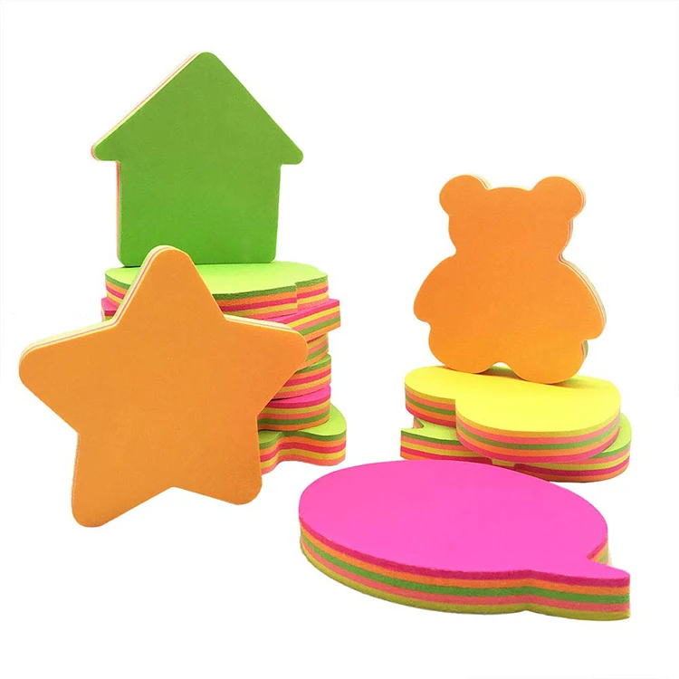 Durable And High Quality Kawaii 3d Sticky Note Pad Vellum custom die cut sticky notes