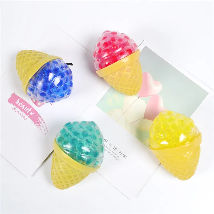 Factory Direct Ice Cream TPR Grape Bead Ball Oem Stress Soft Squeeze Toy Vent Ball