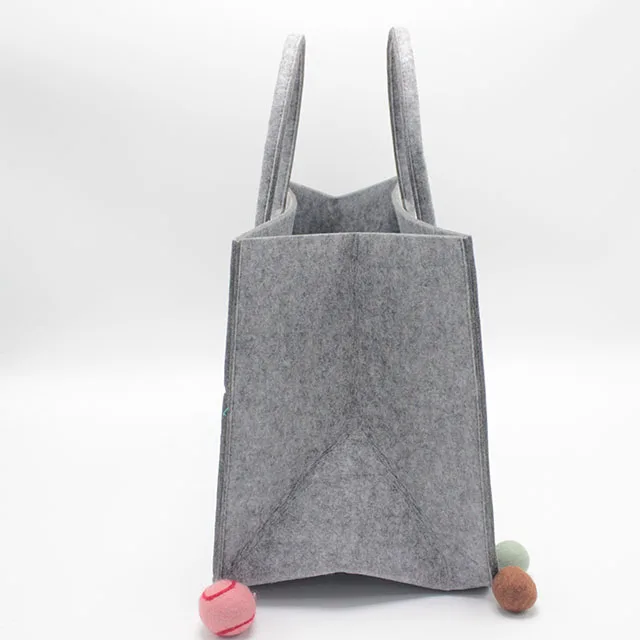 felt fabric women bag fashion bag for shopping