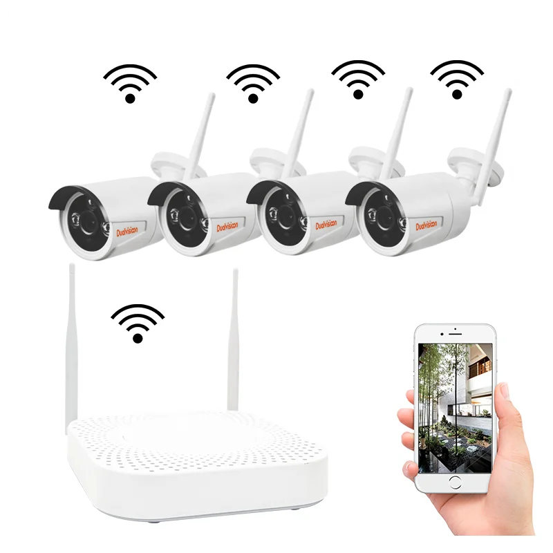 2MP HD 4 channles outdoor wireles security surveillance camera system nightvision motion detection 4ch cctv camera set