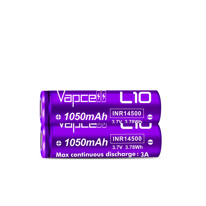 vapcell li-ion Battery 14500 Rechargeable battery 3.7V 14500 1050mah Electric toothbrush lithium-ion battery 14500