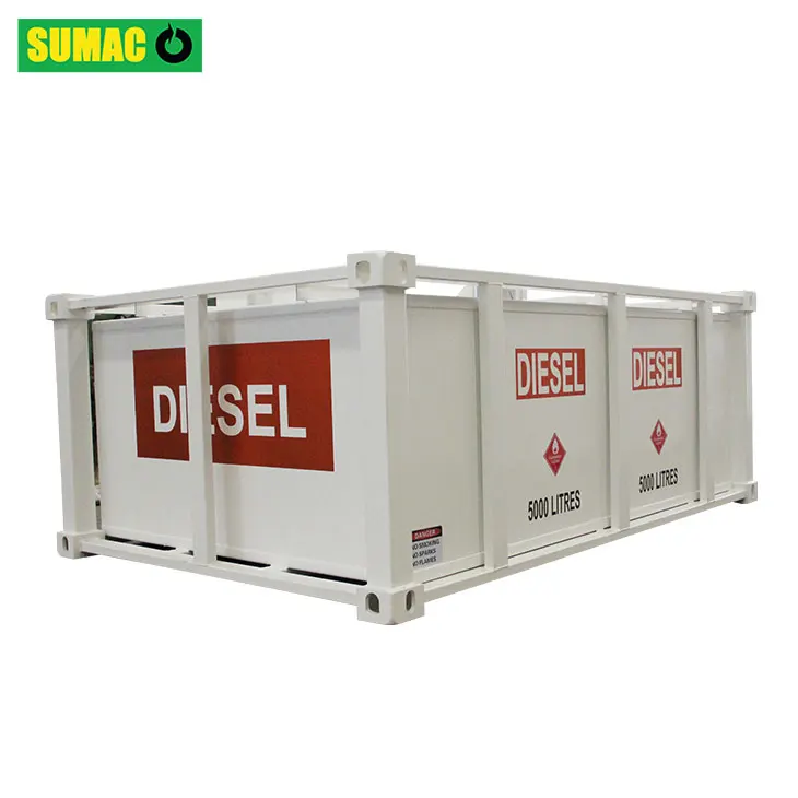 Sumac 1500 Liters Carbon Steel TransCube 1000L-15000L Mobile Portable Gasoline Diesel Oil Fuel Storage IBC Tank Sale For Guam