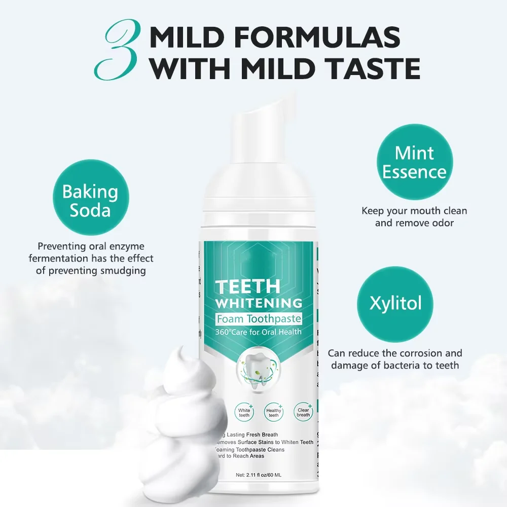 Hot Teeth Cleaning Whitening Mousse Gums Stain Removal Convenient Oral Dental Care Whitening Toothpaste Foam
