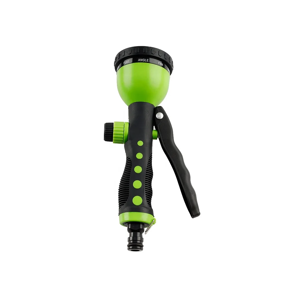 JS garden spray gun 10 pattern plastic water nozzle pressure for hose