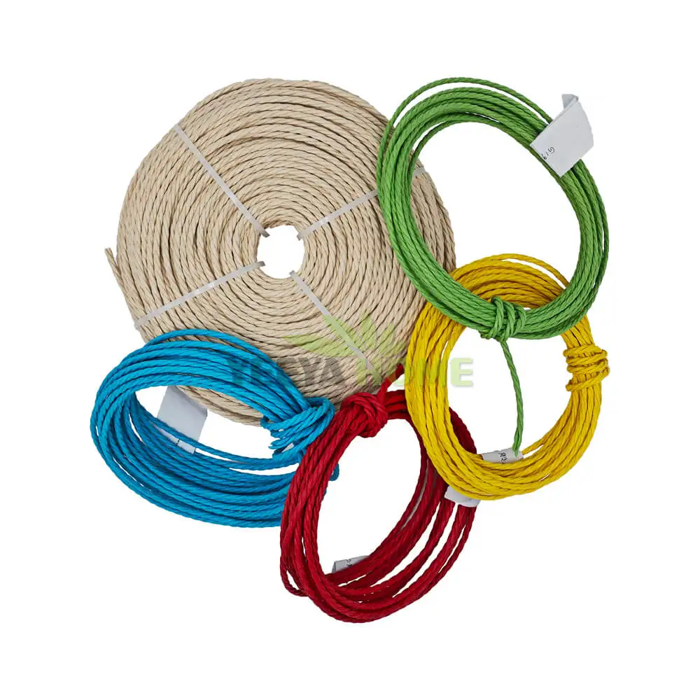 Eco-friendly Colorful 3-Ply Twisted Danish Paper Cord Coil for Chairs Furniture Handicrafts
