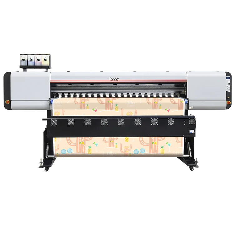 High Speed and Loadable Locor 3/4/6/8 heads dye sublimation printer for bed lining/clothing/polyester fabric