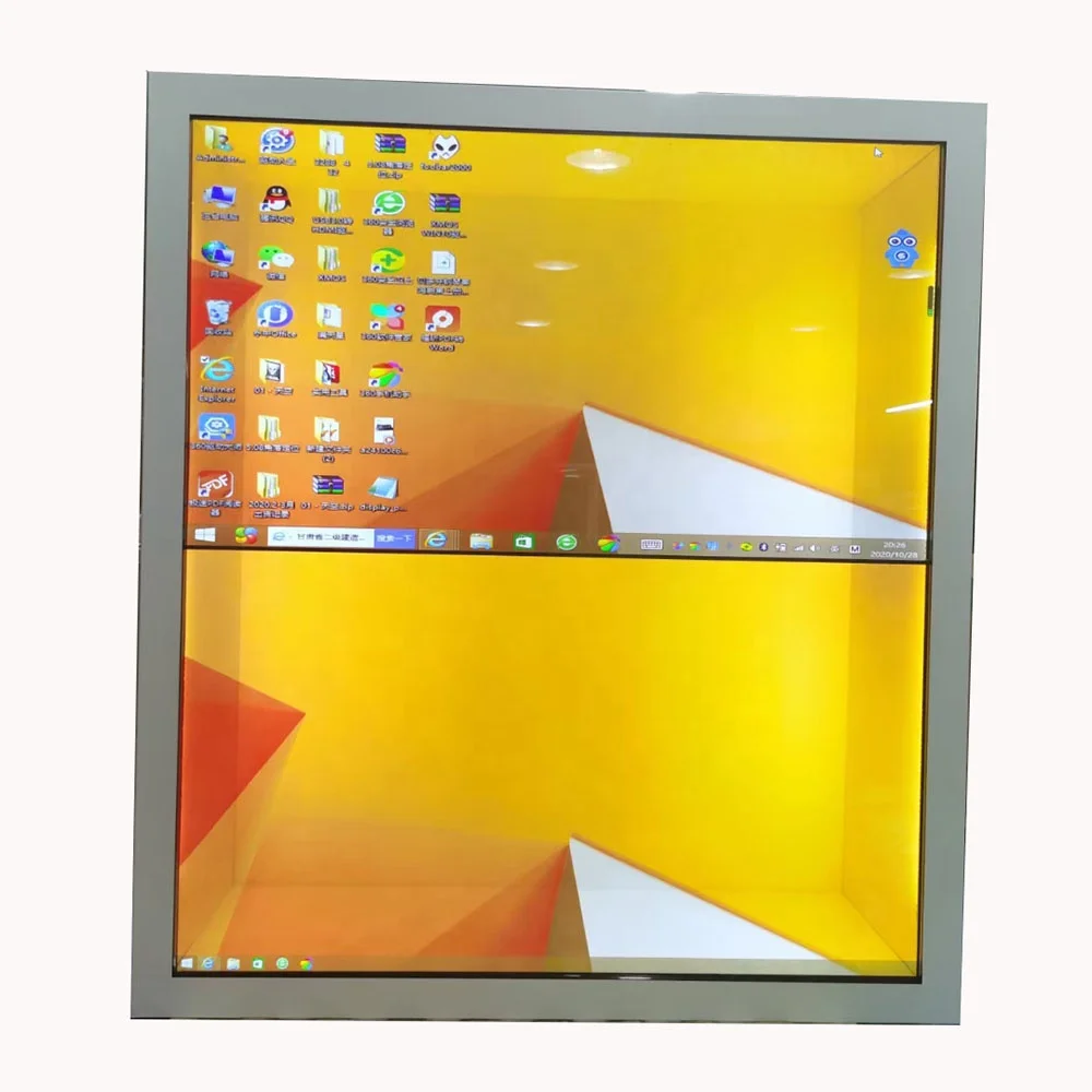 Factory Custom Advertising Event Indoor Large tlcd lcd Transparent LED 3D Screen Refrigerator Display Panel