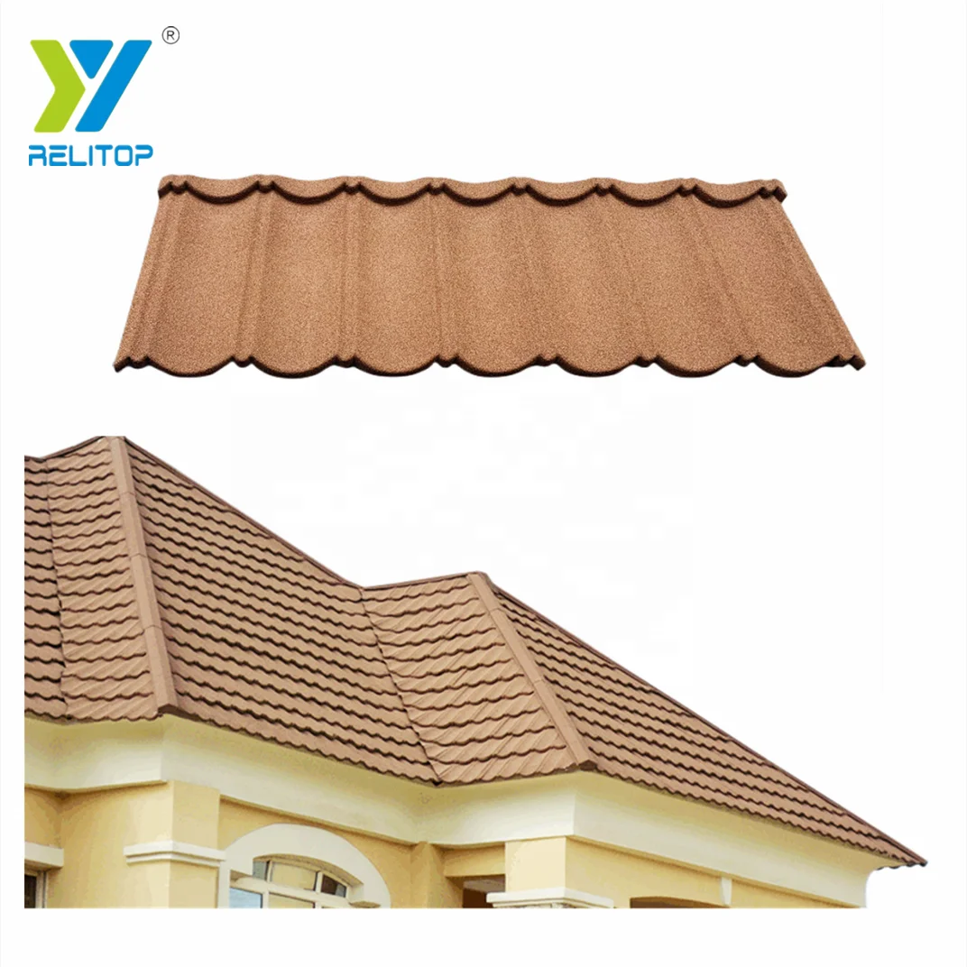Relitop Wholesale Dropship Modern Style Fireproof Old Slate Roofing Maintenance Material Colorful Sands Coated Steel Tiles