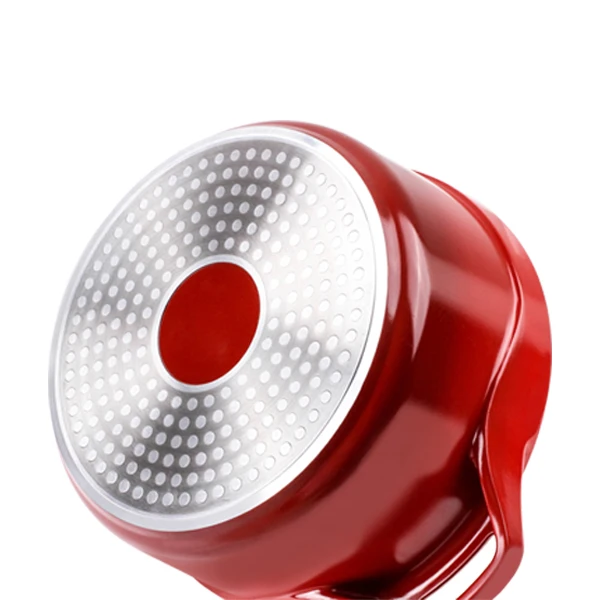 2023 Hot Seller Red Die Casting Aluminum Kitchen Soup Pot and Casserole Hot Pot Sets