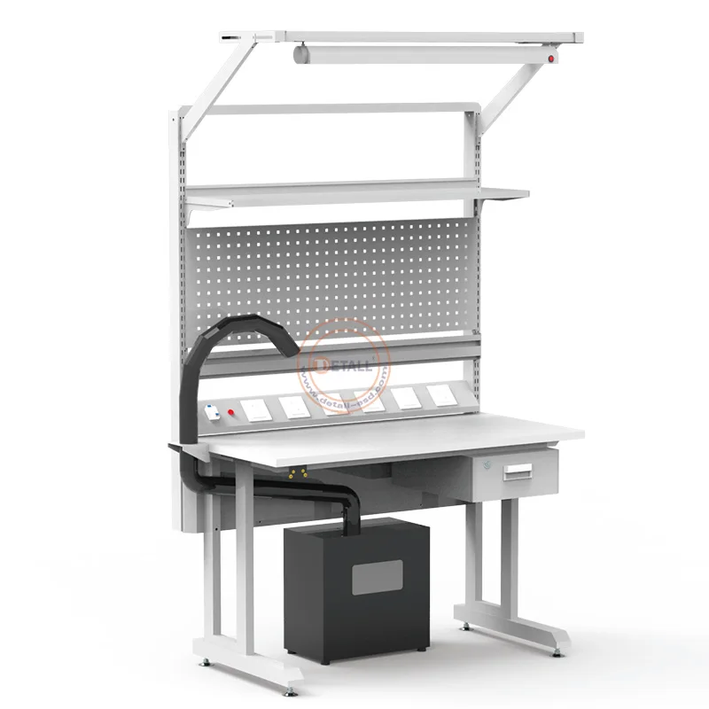 Detall electrical clean esd adjustable workbench for lab
