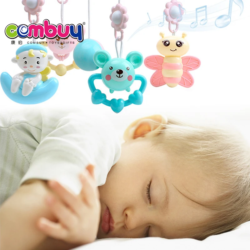 
Toddler bedside mobile projector hanging toys baby bed bell holder 