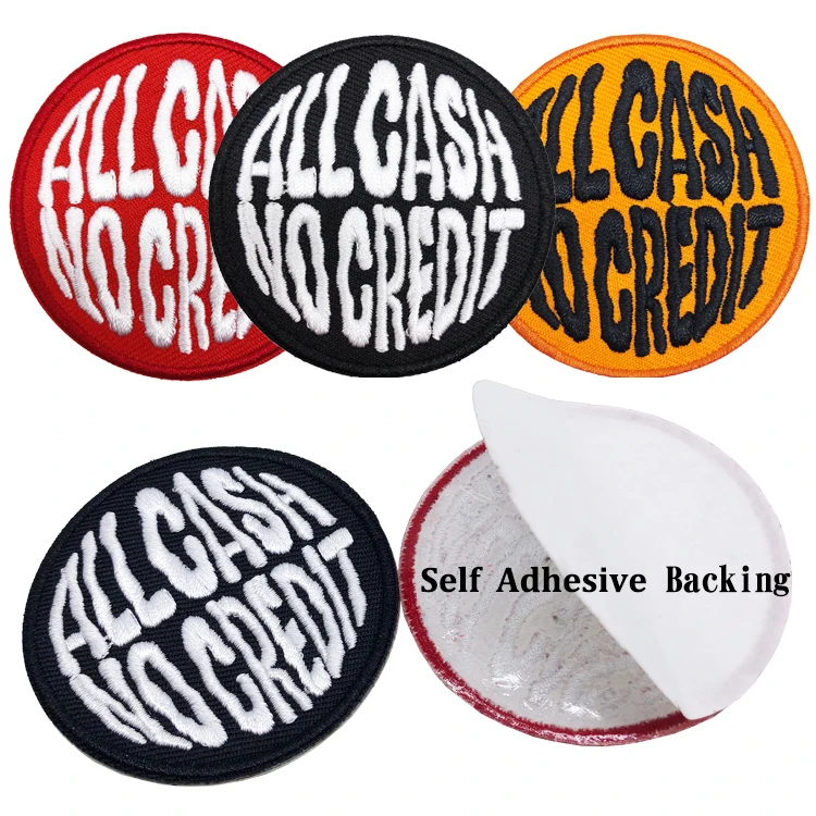 Наклейки для вышивки на заказ Красочные самоклеящиеся вышитые логотипы с именем тканевые патчи наклейки одежды