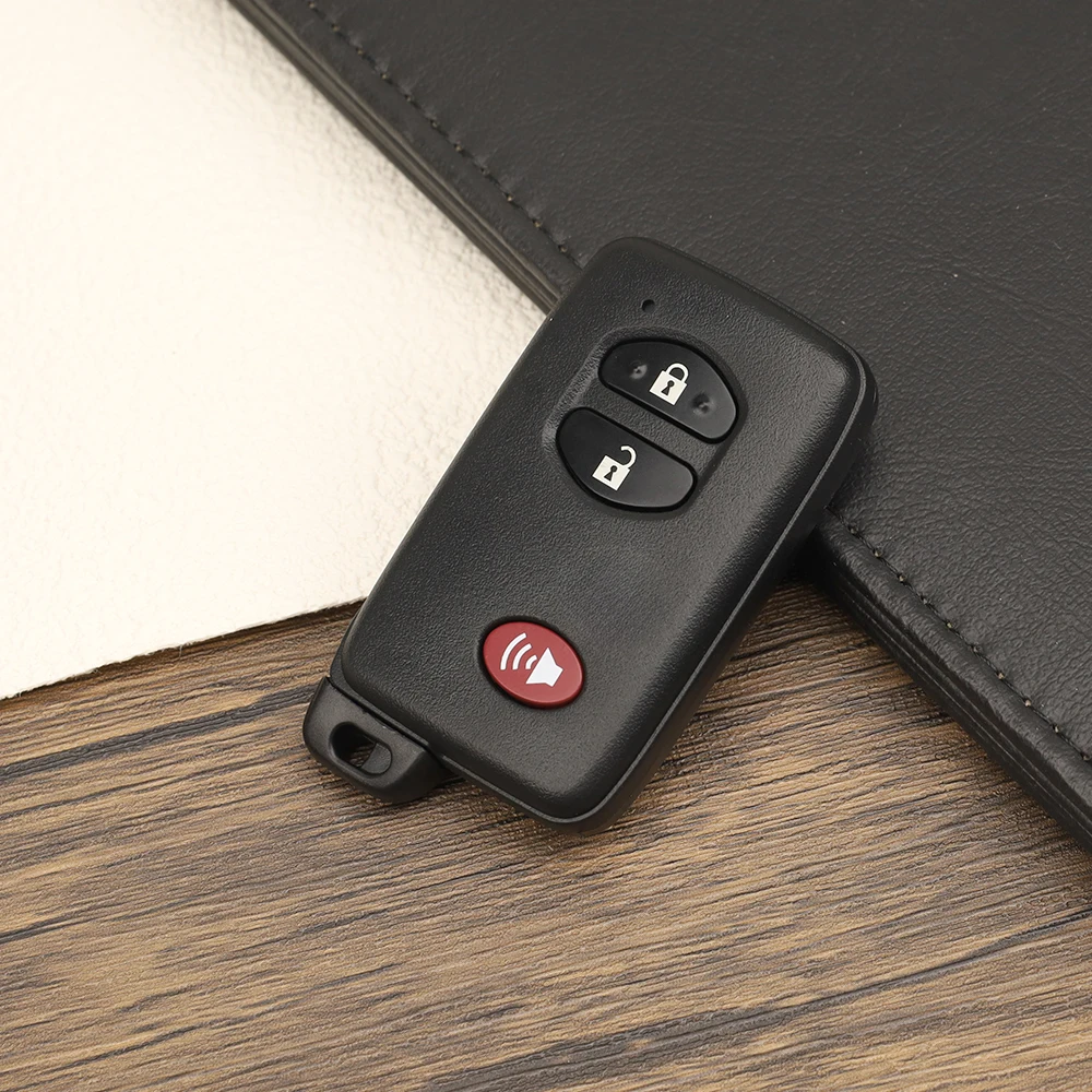 MS Factory 2+1 Buttons Smart Car Remote Control Key Shell Fob for Toyota Rav4 Replacement Vehicle Key Housing with Blank Blade