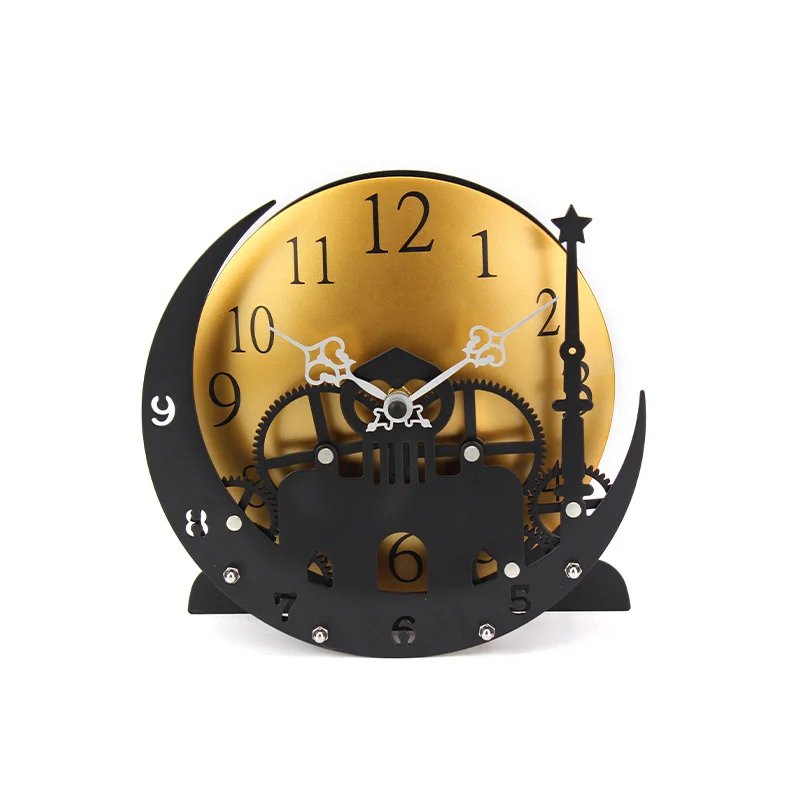 
2020 Новый дизайн Винтажный стиль механические шестерни Луна башня настенные часы 
