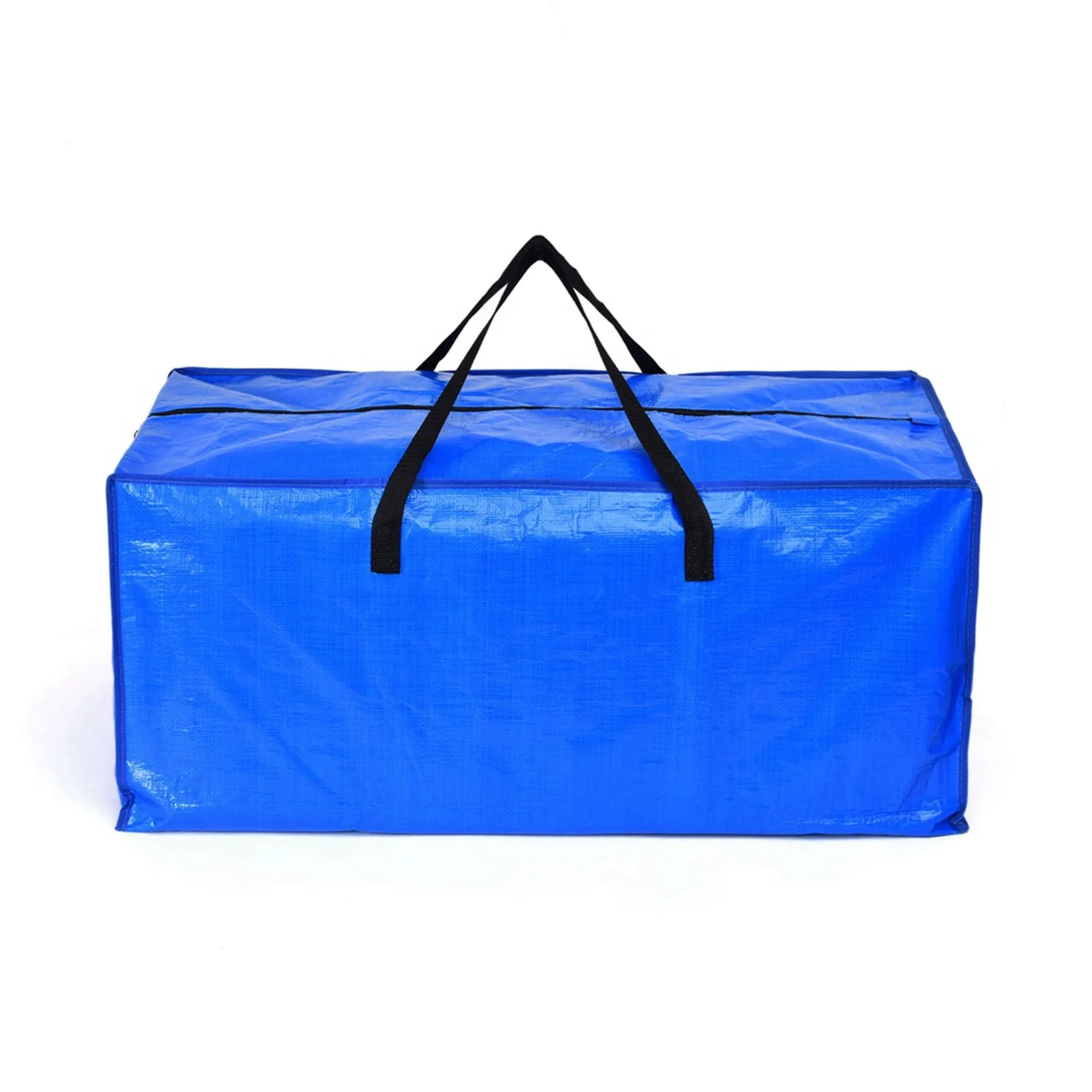 Blue Heavy Duty Extra Large Storage Bags Moving Bags Totes with Zippers for Clothing Blanket Storage