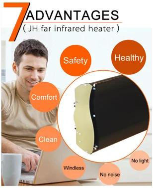 JHheatsup hot sale 2.4kw Waterproof patio instant heat element heat Electric Far Infrared Heater without controller