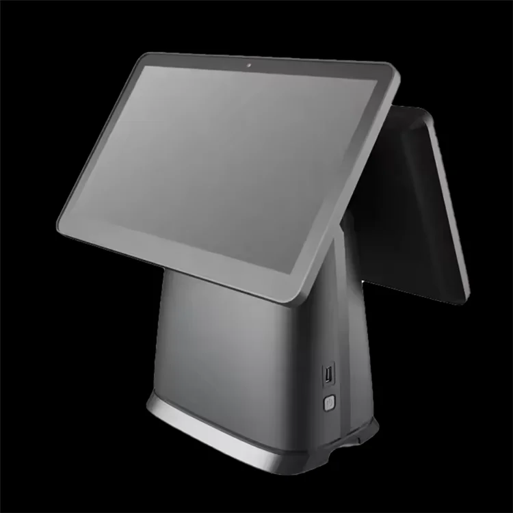 15.6 inch Pos Android Windows capacitive Dual Screen Billing Machine all in one pos pos machine protective cover