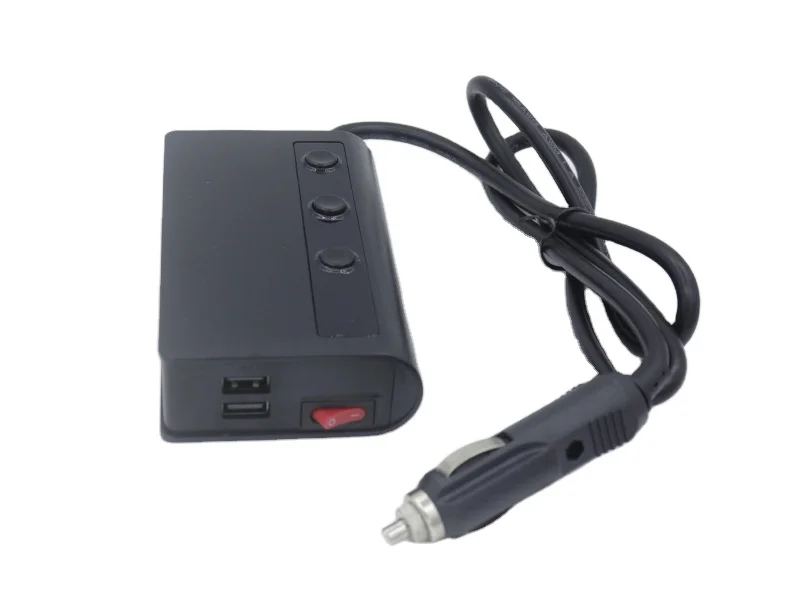 
Portable Car cigarette lighter with switch Munti-funcation 4 usb Ports 180W high power qc3.0 Tr24 smart car phone charger 