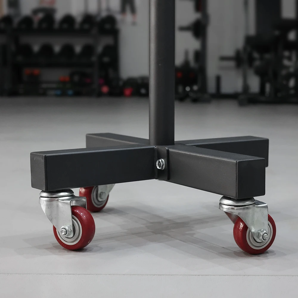 SMARTFIT Vertical Storage Weight Plate Rack Portable Holder With Caster Wheels Bumper Plate Stacker Trolley