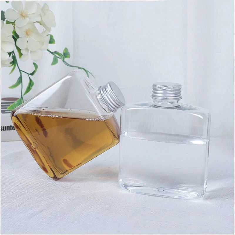 Popular PET Disposable Coffee Bottle 250ml Milk Tea Bottle Creative Portable Plastic Juice Beverage Bottle