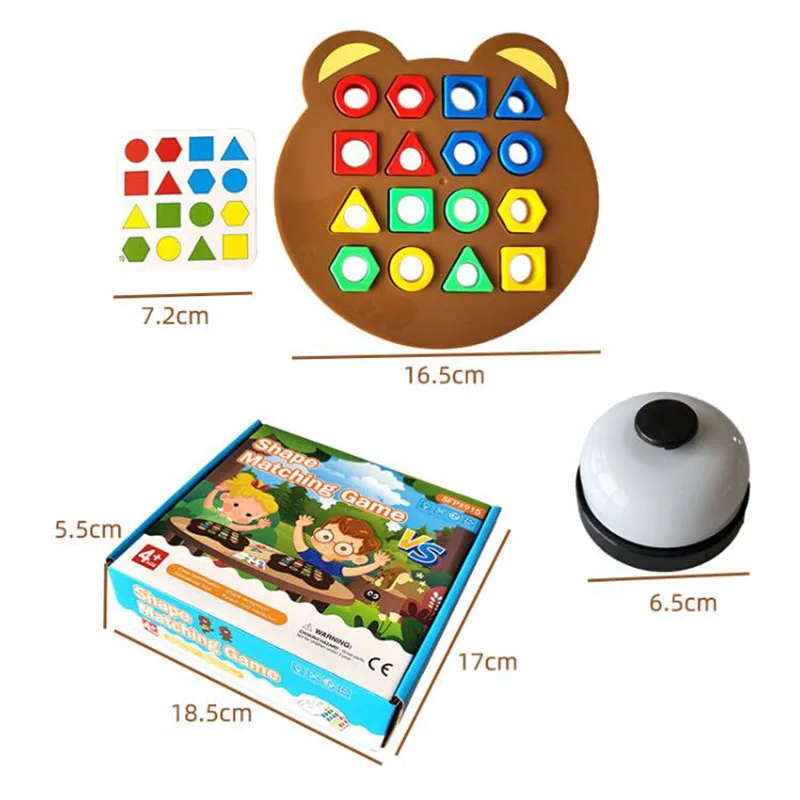 DIY Children Geometric Shape Color Matching Board 3D Puzzle Games For Kids Interactive Learning Educational Toys