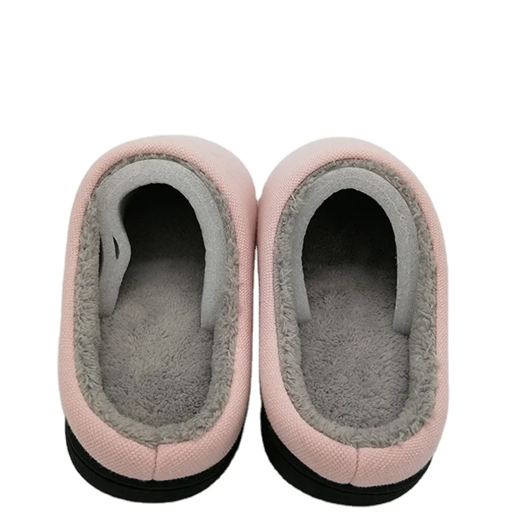 OEM customized Logo indoor house Unisex slippers TPR rubber outsole winter home flat slipper faux fur plush slippers for women