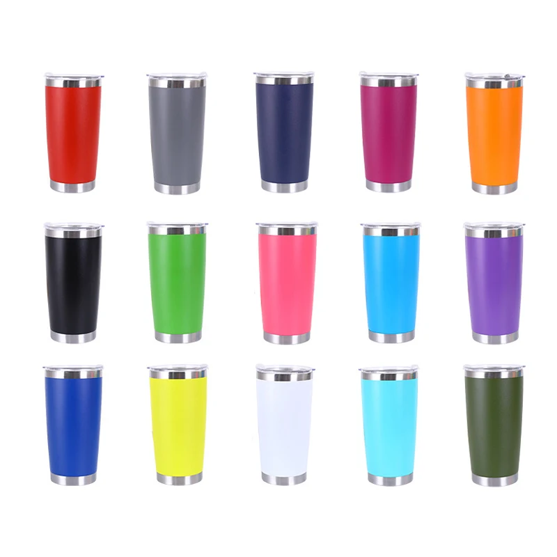 Wholesale Custom Reusable Stainless Steel Insulated Vacuum Cup Double Wall Coffee Mug 20oz Tumbler Cups in Bulk with Lid