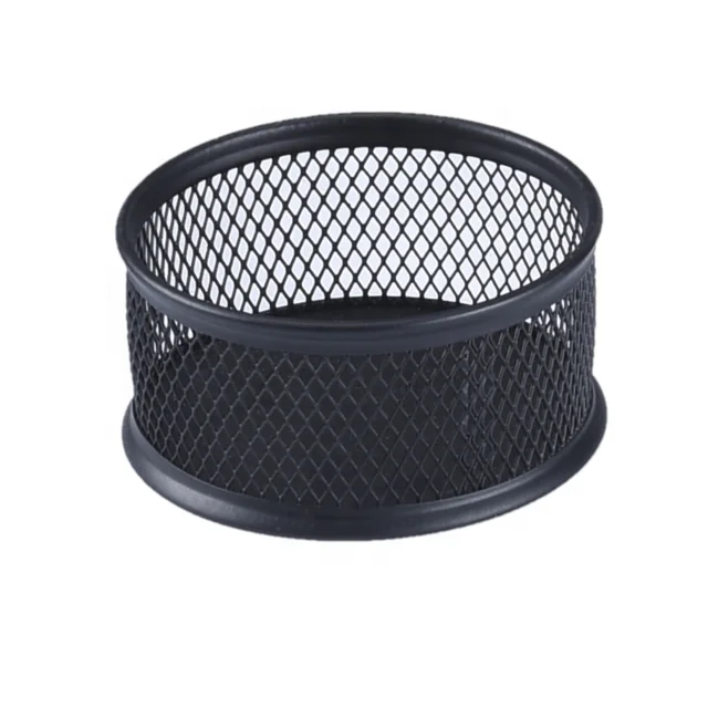 desktop storage set wholesale office stationery supplier metal mesh paper clip cup