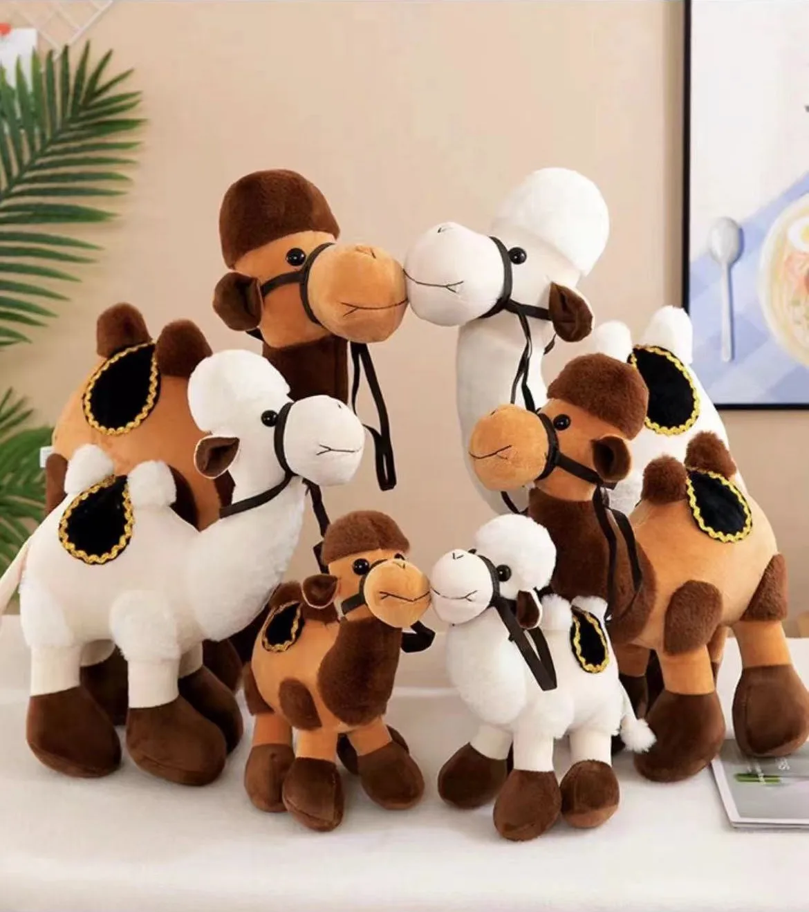 wholesale soft camel plush toy camel stuffed animal Custom LOGO travel souvenirs camel toy animal graduation gifts bactrian came