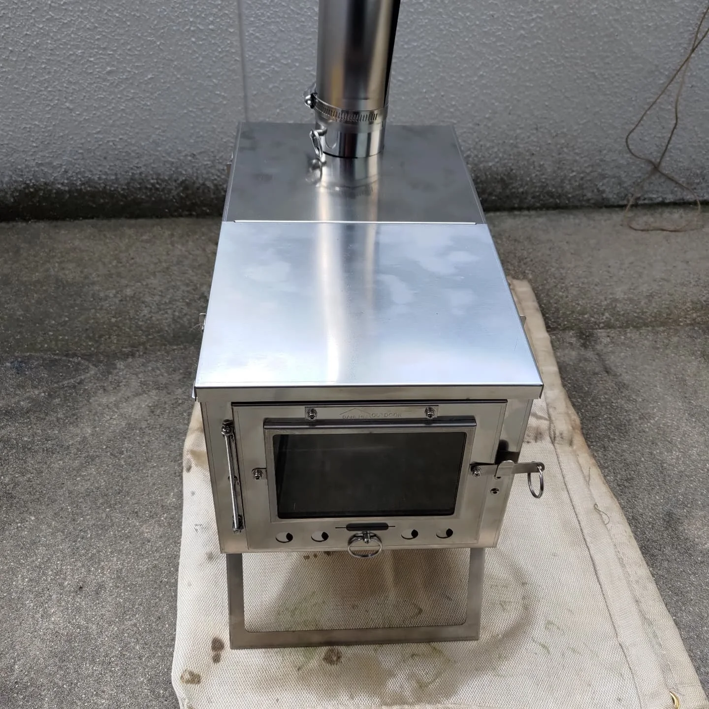 DANCHEL OUTDOOR The New Stainless steel Folding Portable Camping tent Wood Stove