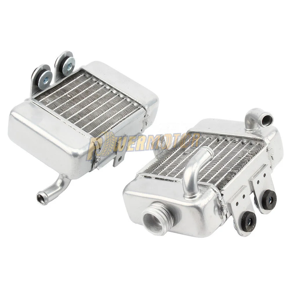 For 50 SX SXS Mini 49cc 50cc Alloy Radiator Kit Water Cooled Mini Cross Dirt Bike Pit Bike Motorcross Motorcycle