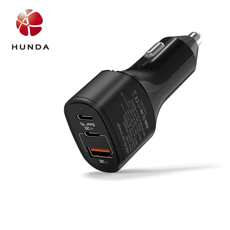 High Quality 60 W Max 3 USB Port Mini Charger PD Car Charger For Mobile Devices