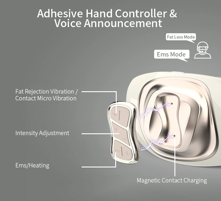 2024  New Fat Burning Abdominal Electric Rechargeable Belly  Machine Slimming Vibration Portable Belt Women Weight Loss Machine