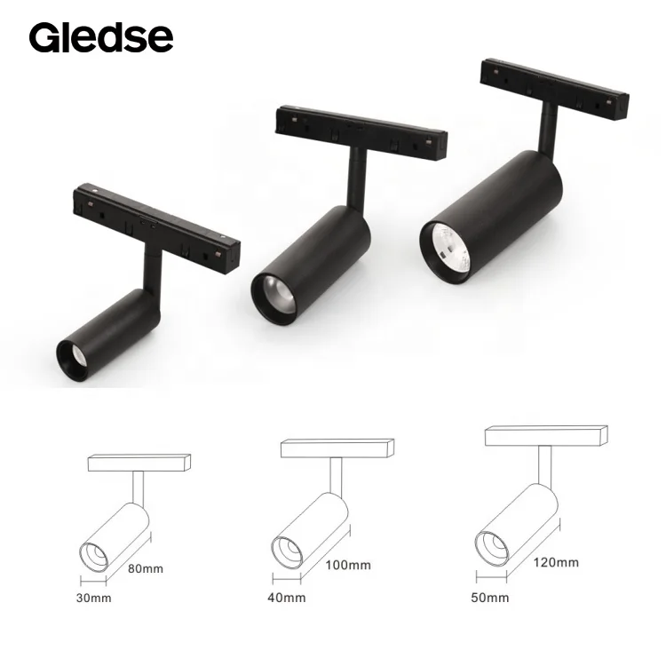 Recessed Rail Magnet COB Magnetic Smart Dimmable LED Track Light System Aluminum for Indoor Ceiling Dc 48V 6W 10W 20W 30W Body