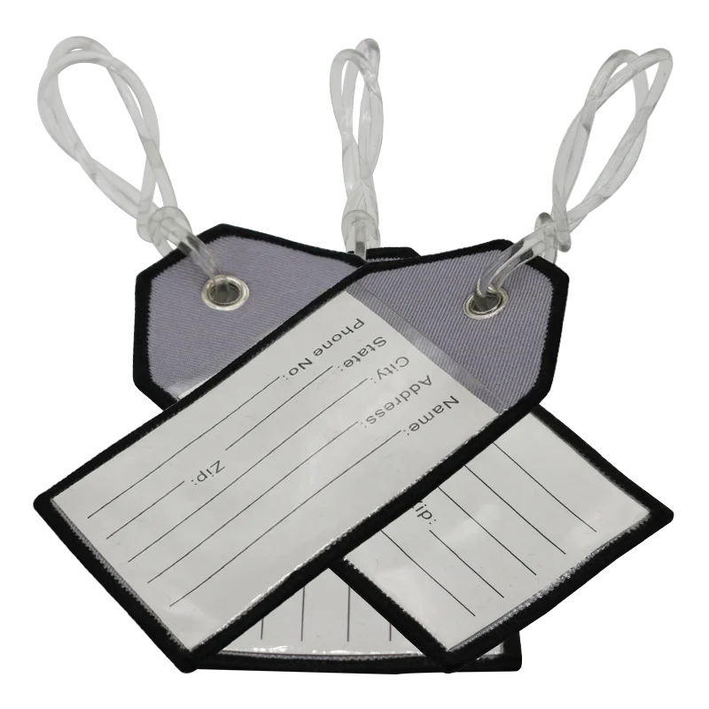 Custom Made Logo Branded Traveller Embroidered Luggage Tags Personalized Modern Embroidery Designs Luggage Suitcase Bag Tag