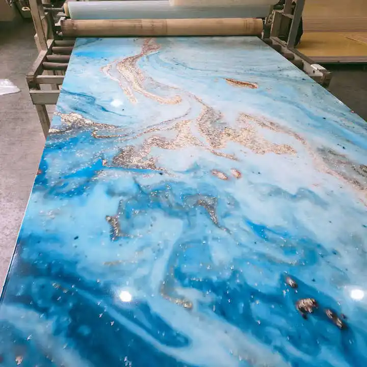 1220*2440*3mm High Glossy Flexible Wall Decorative Board Uv Pvc Marble Sheet