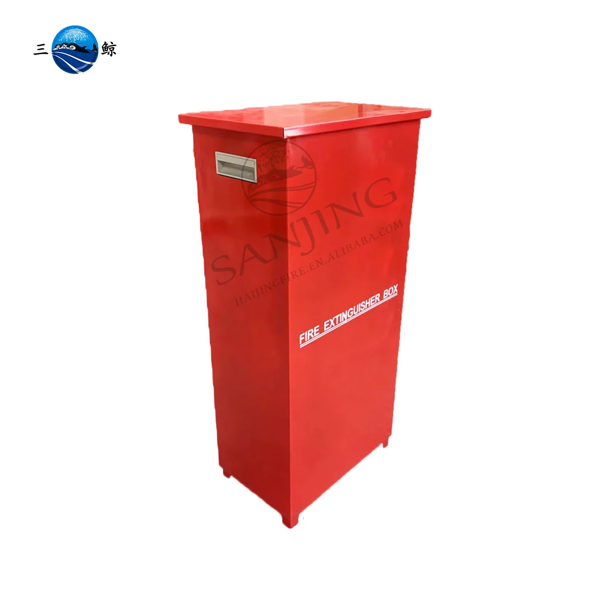 Red Powder Coated Extinguisher Box Mild Steel Fire Extinguisher Cabinet With Break Glass