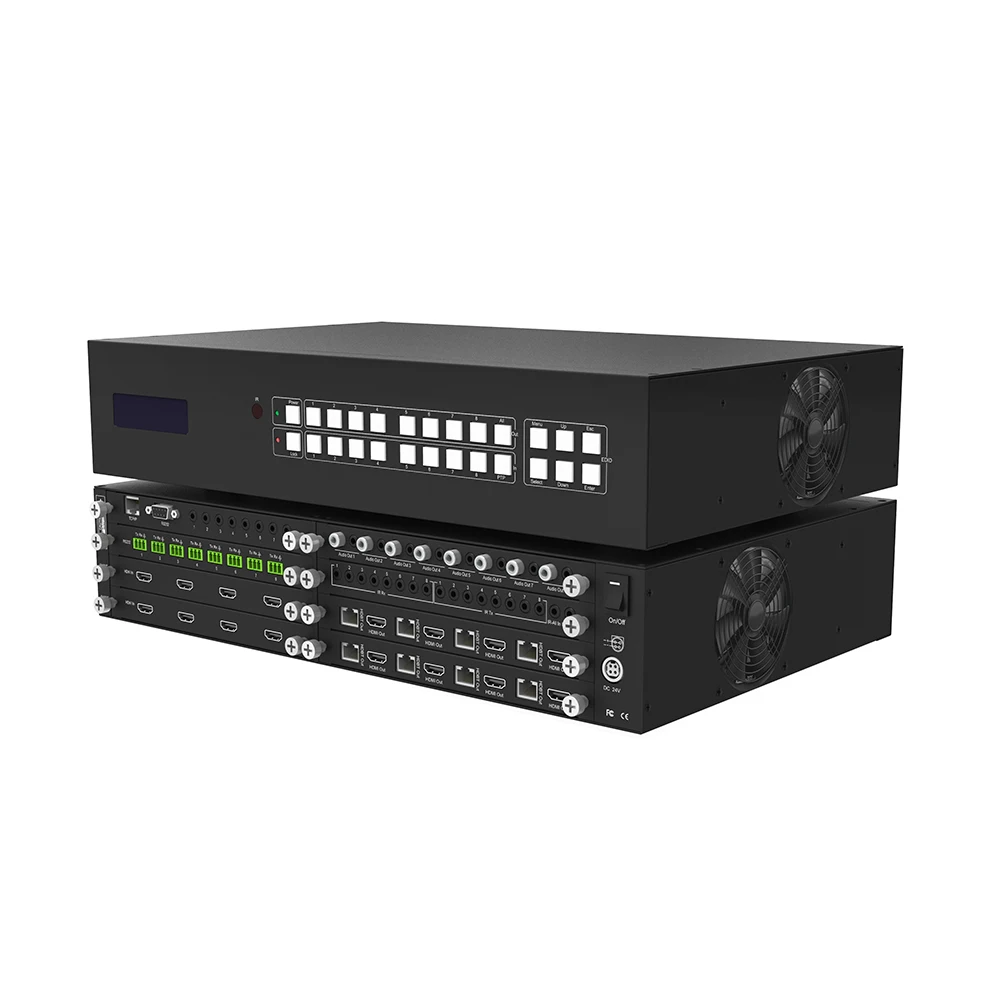 8x8 hdmi HDBaset matrix 19inch 2U modular design, flexible horizontal I/O cards