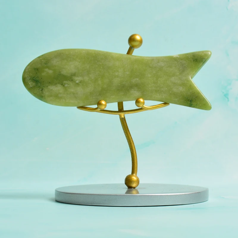 
New design green healing gua sha scraping natural big stone 