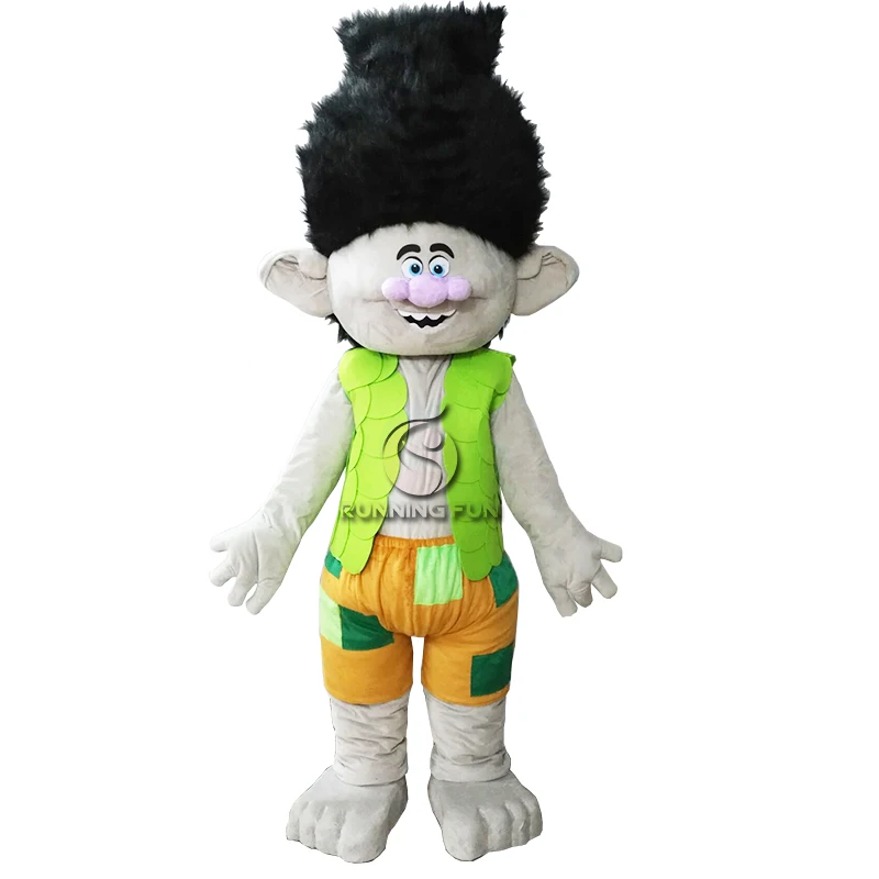 Running Fun OEM custom made pink poppy  branch trolls sonic pig bunny melon cartoon character mascot costume for adults