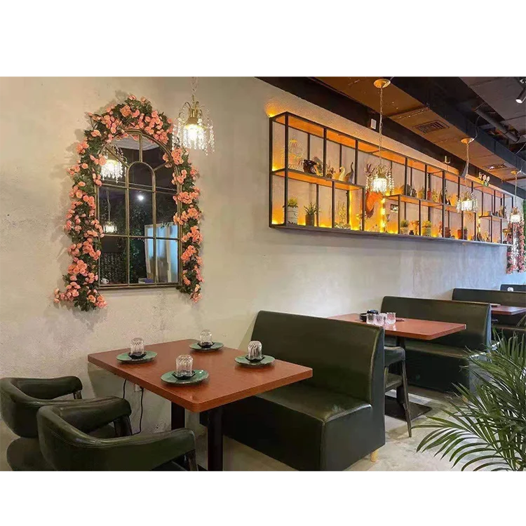 Leather Bar Heightrestaurant Wood Style Modern Tufted Booth With Wood Legs