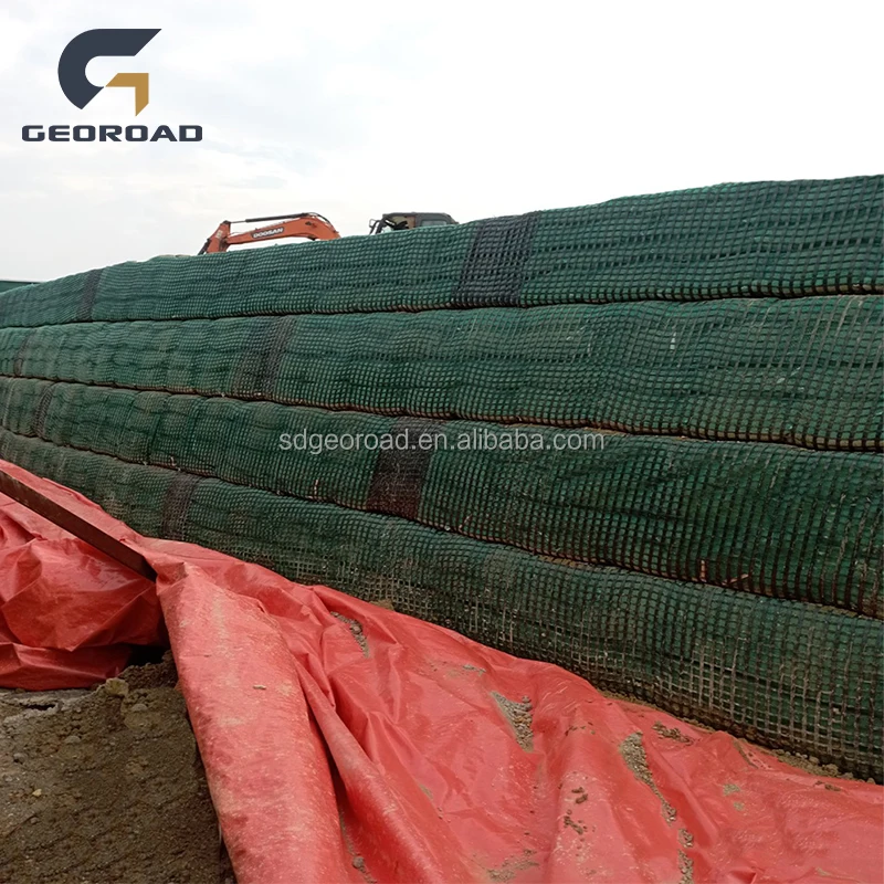 Factory Price 30kn Polyester Biaxial Geogrid used for Road Construction