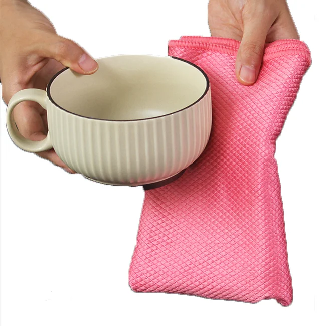 Premium Quality Fishscale Cloth Lint Free Diamond Cleaning Cloth Microfiber Multipurpose For Household