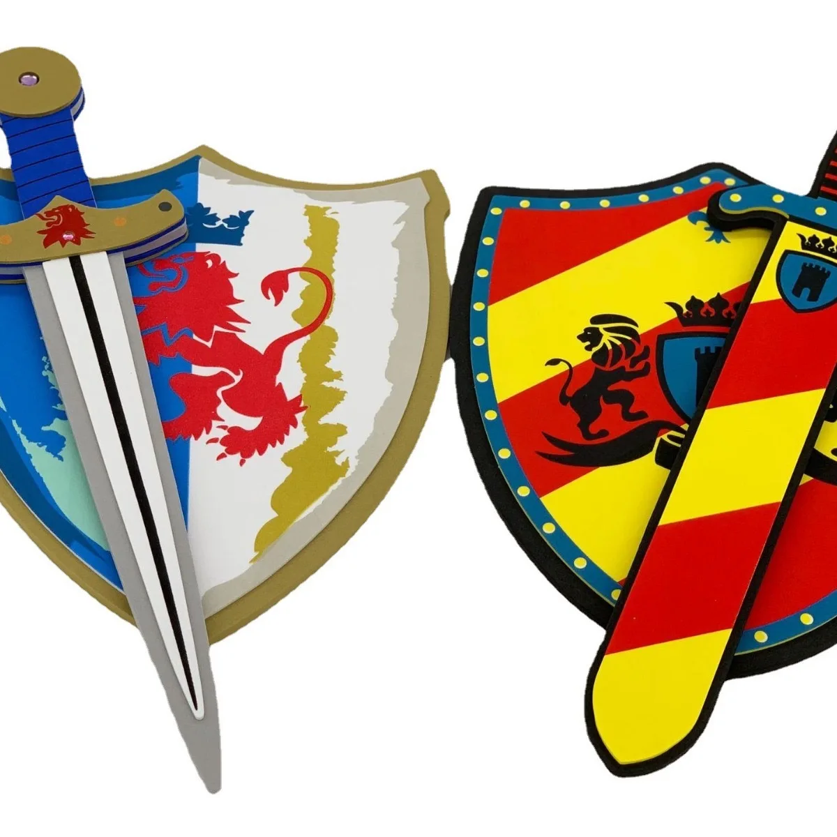 Hot Selling Safe Soft EVA Foam Kids Mini Anime Toy Sword and Shield Set Kids Play Knights