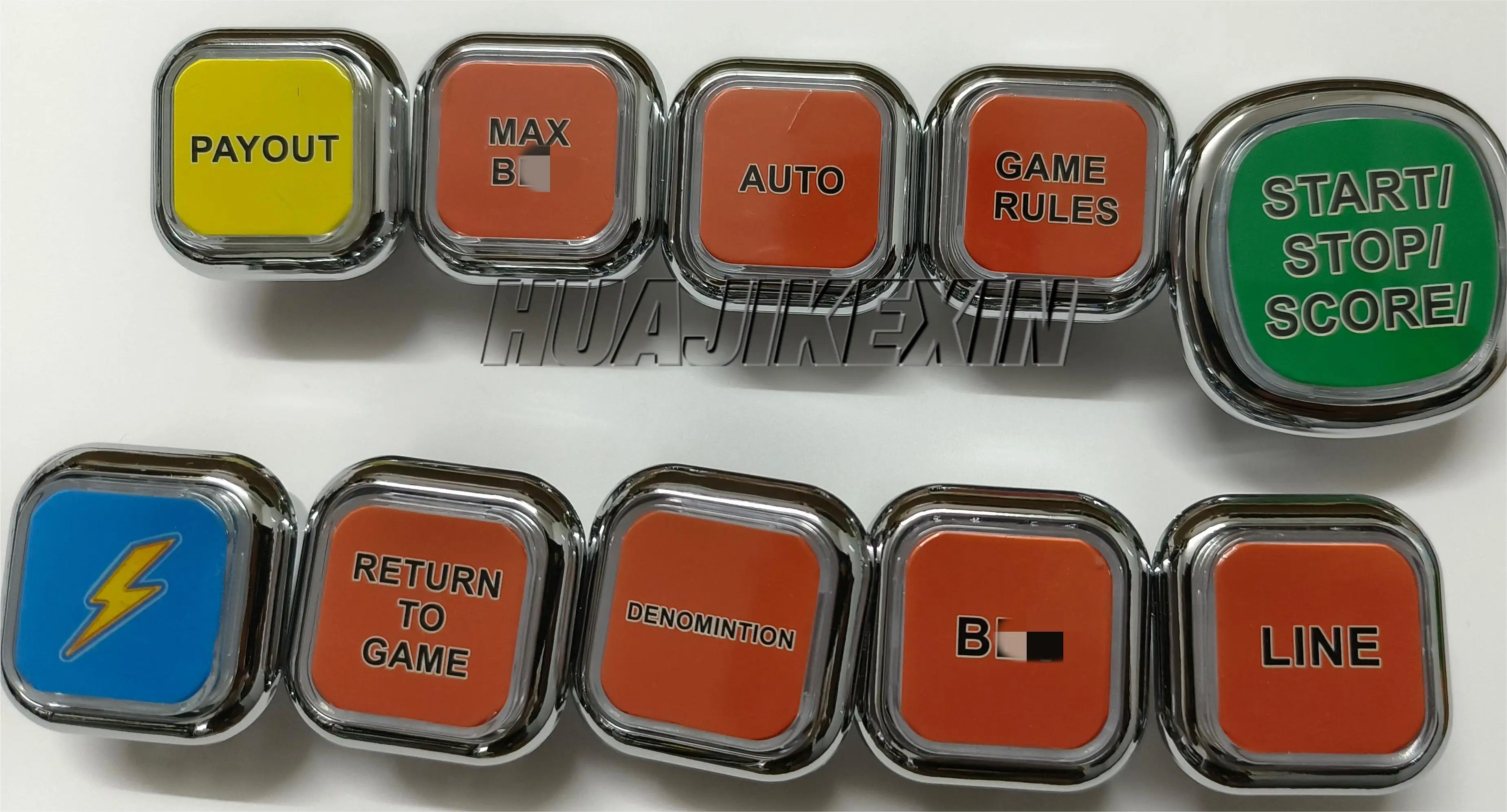 HJKX Arcade Game Push Button With Switching Square High Quality Payout Start Stop LED Button Skill Game Machine